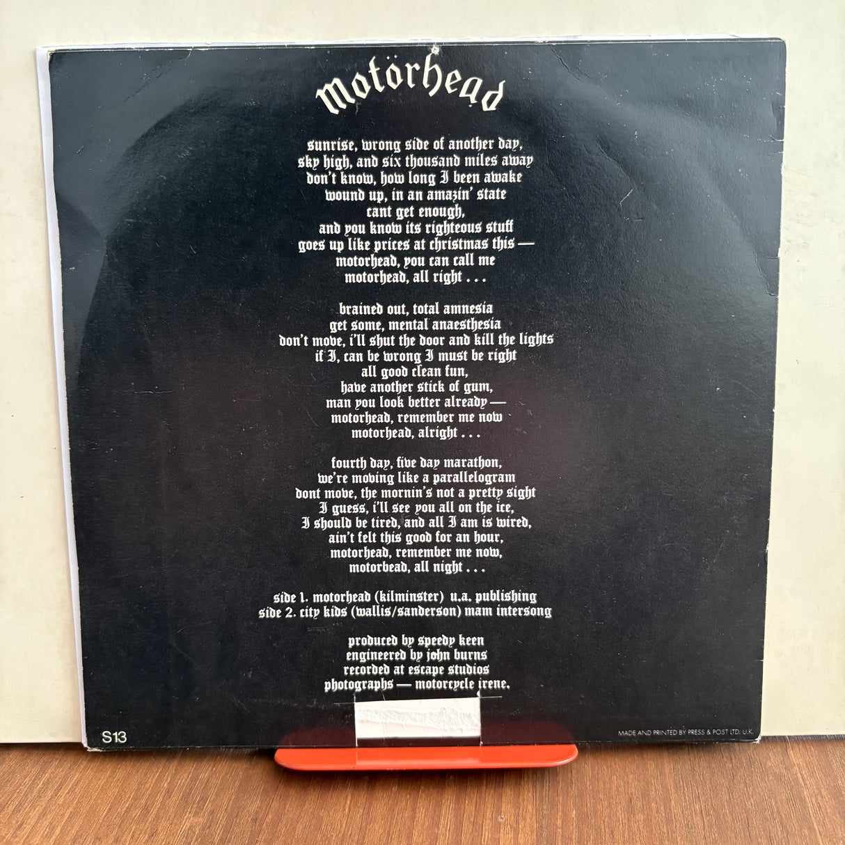 Motörhead - Self Titled - 7 inch Single - VINYL