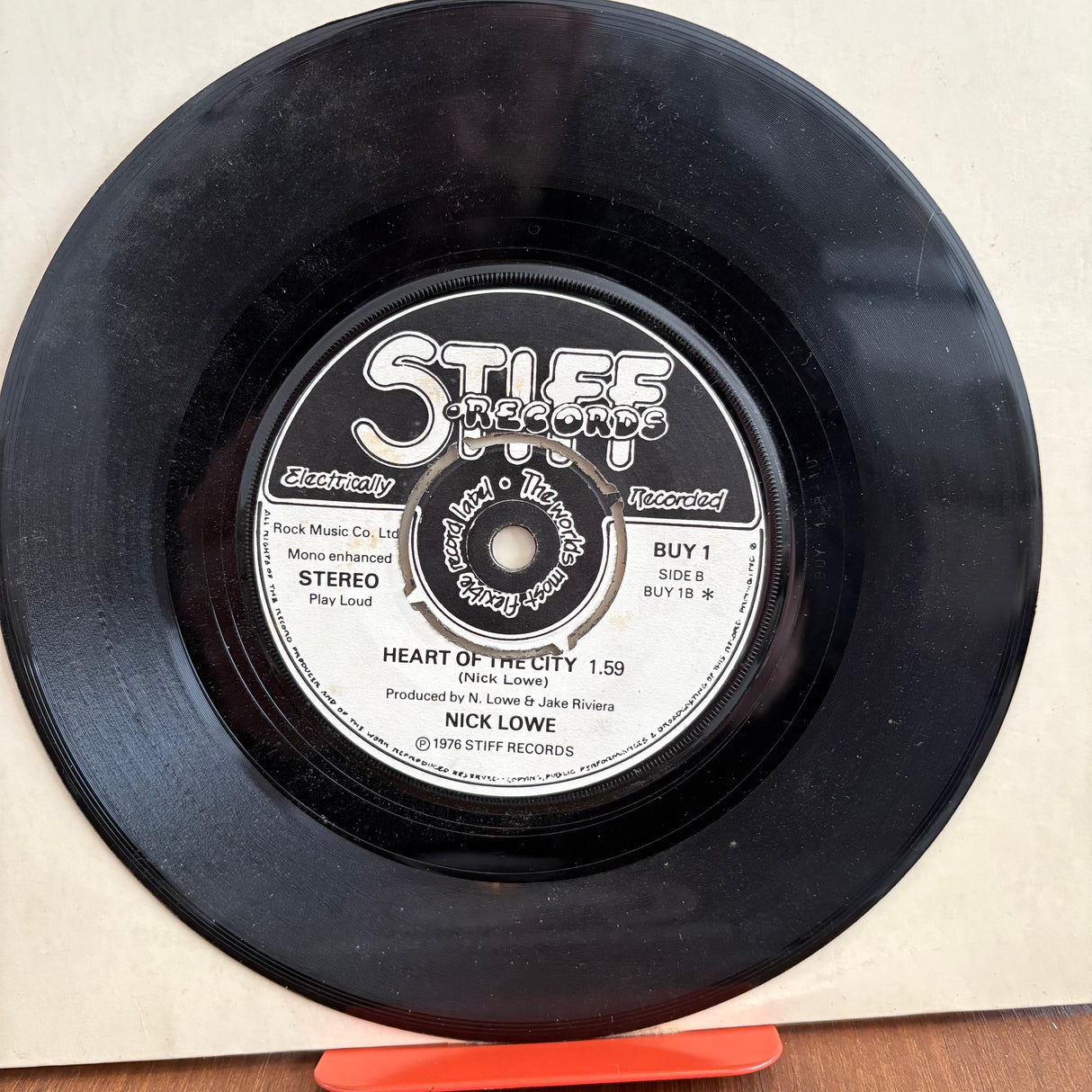 Nick Lowe - So It Goes - First Release On Stiff Records - 7 inch Single - VINYL