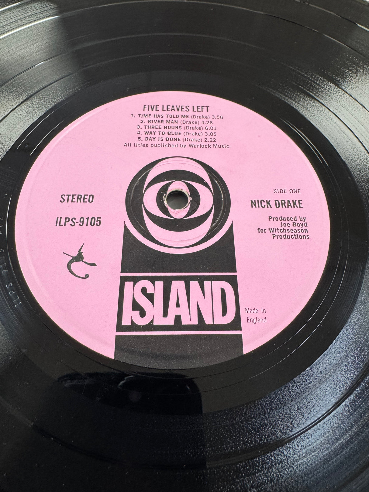 Nick Drake - Five Leaves Left - Original Pink Island - First Press