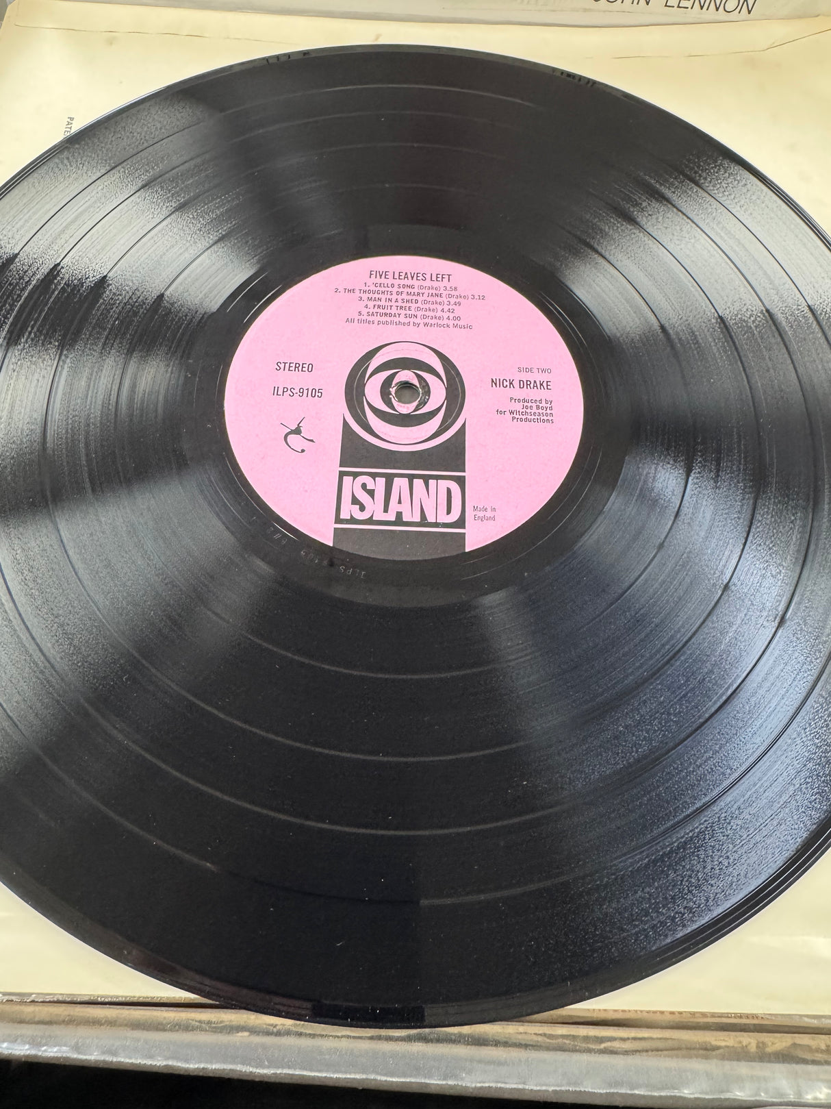 Nick Drake - Five Leaves Left - Original Pink Island - First Press