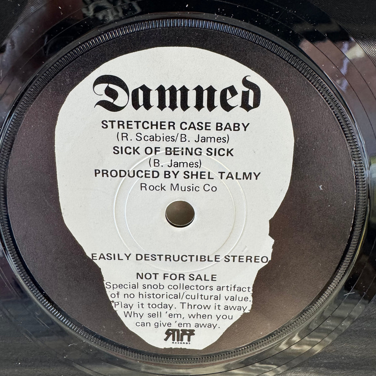 The Damned - Stretcher Case Baby - PROMO - 7 inch Single - VINYL