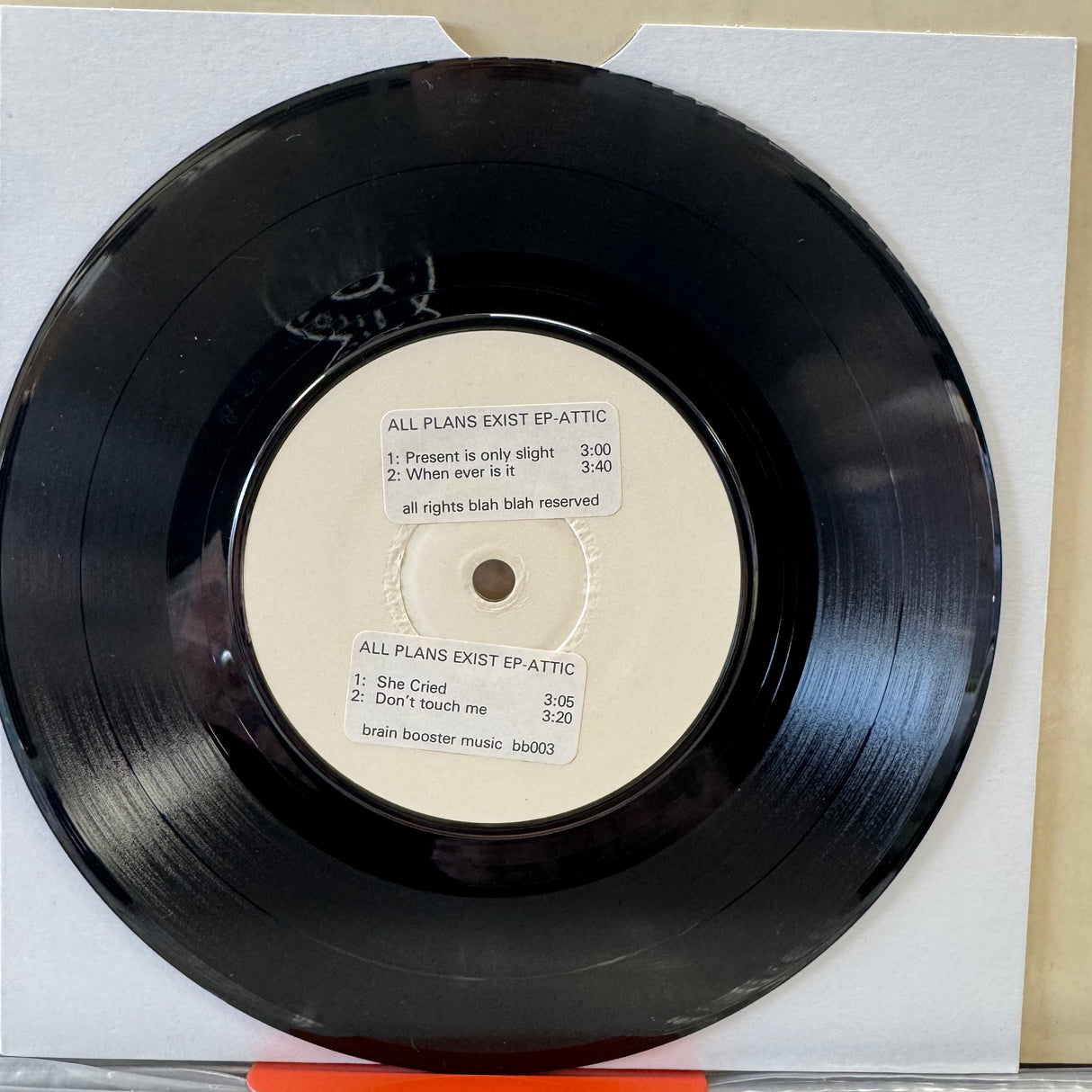 Attic - All Plans Exist - 7 inch Single - VINYL