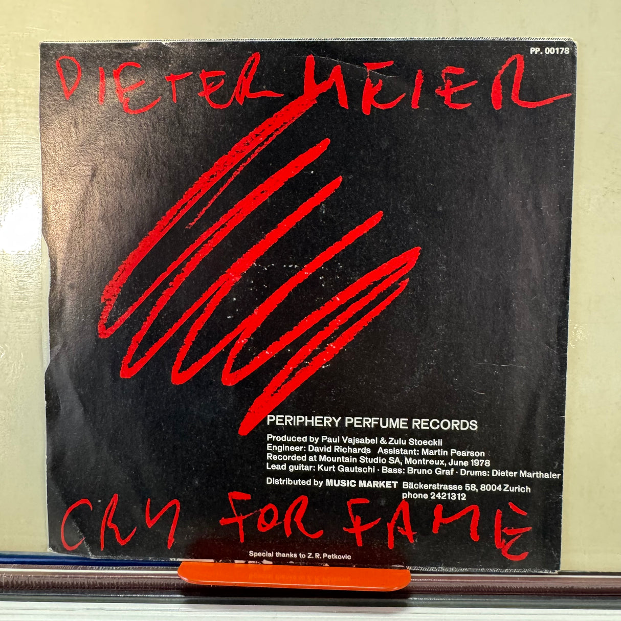 Dieter Meier - Cry For Fame - Swiss - 7 Inch Single - VINYL