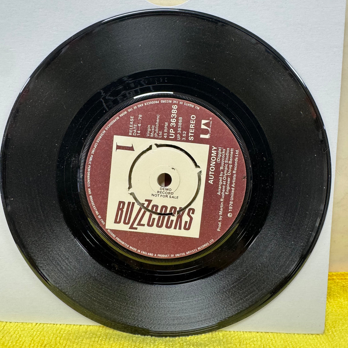 Buzzcocks - I Don't Mind/Autonomy - Demo - 7 inch Single - VINYL