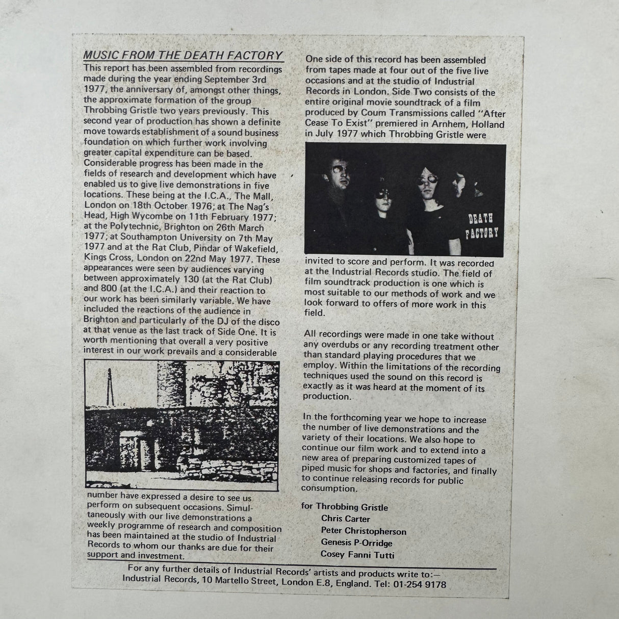 Throbbing Gristle - The Second Annual Report - Limited Edition Vinyl