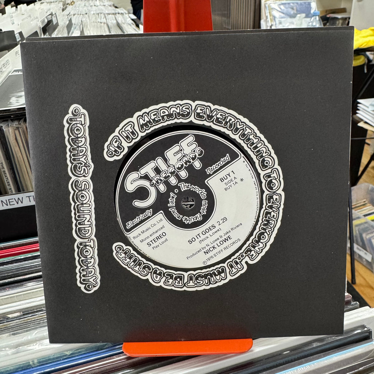 Stiff Records Singles Boxset - Complete and Unnumbered- Singles Vinyl