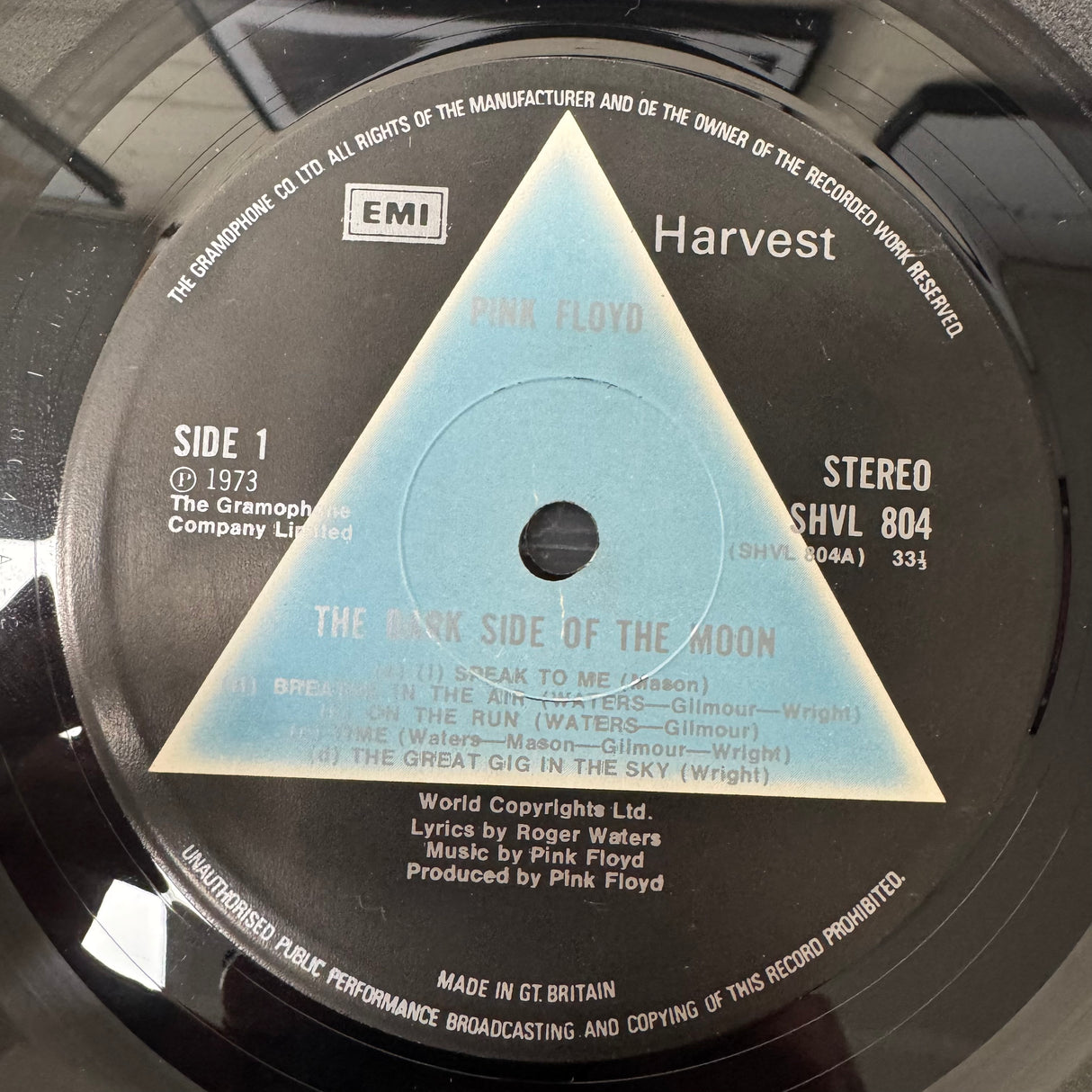 Pink Floyd - The Dark Side of the Moon - Complete First Press - Solid Blue Triangle - A2/B2 - EX