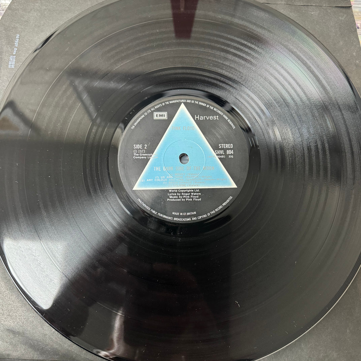Pink Floyd - The Dark Side of the Moon - Complete First Press - Solid Blue Triangle - A2/B2 - EX