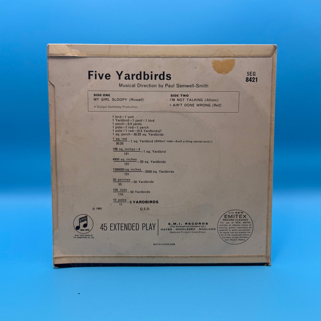 Yardbirds - Five Yardbirds EP Vinyl