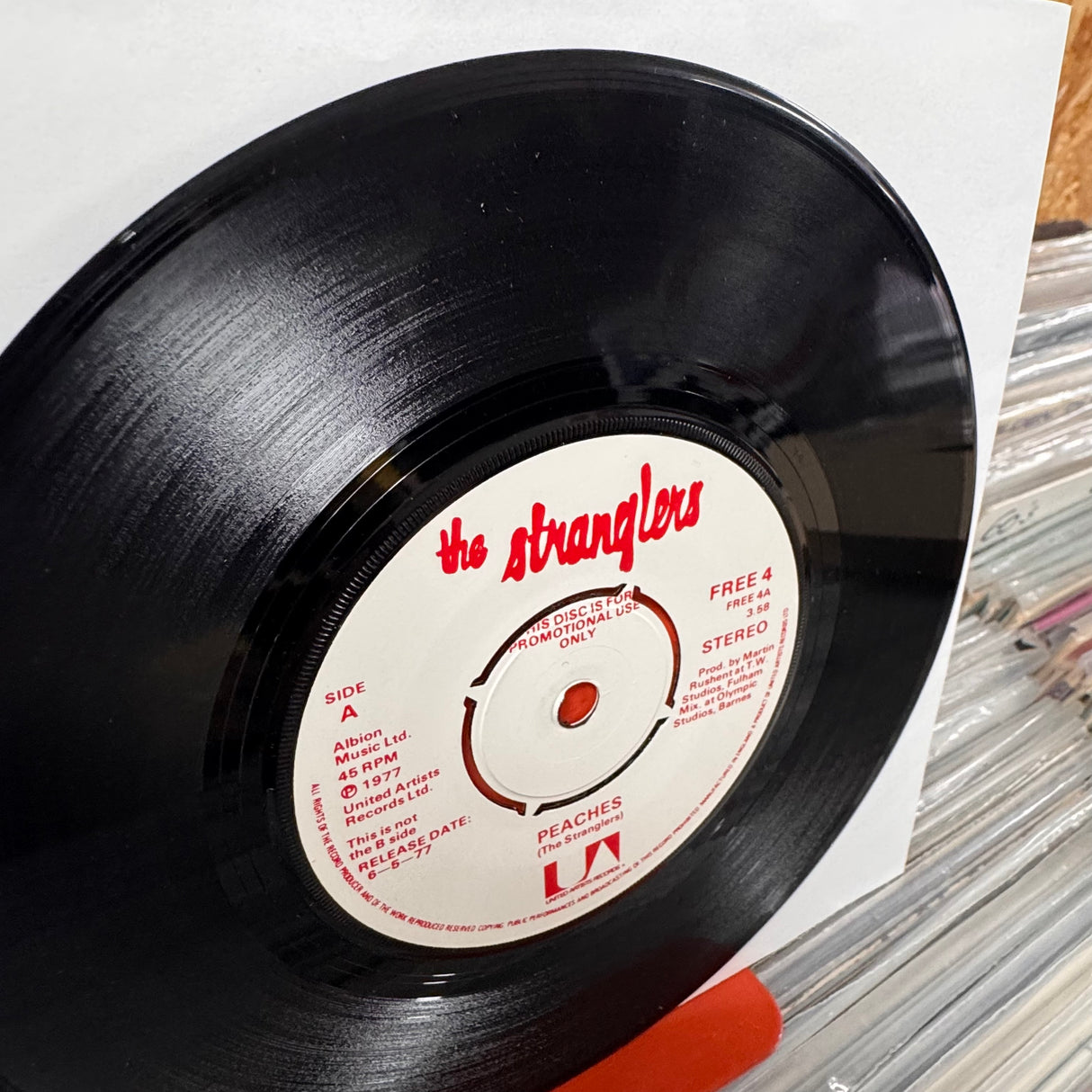 The Stranglers - Peaches / Go Buddy Go Promo with the Blackmail Sleeve Single Vinyl