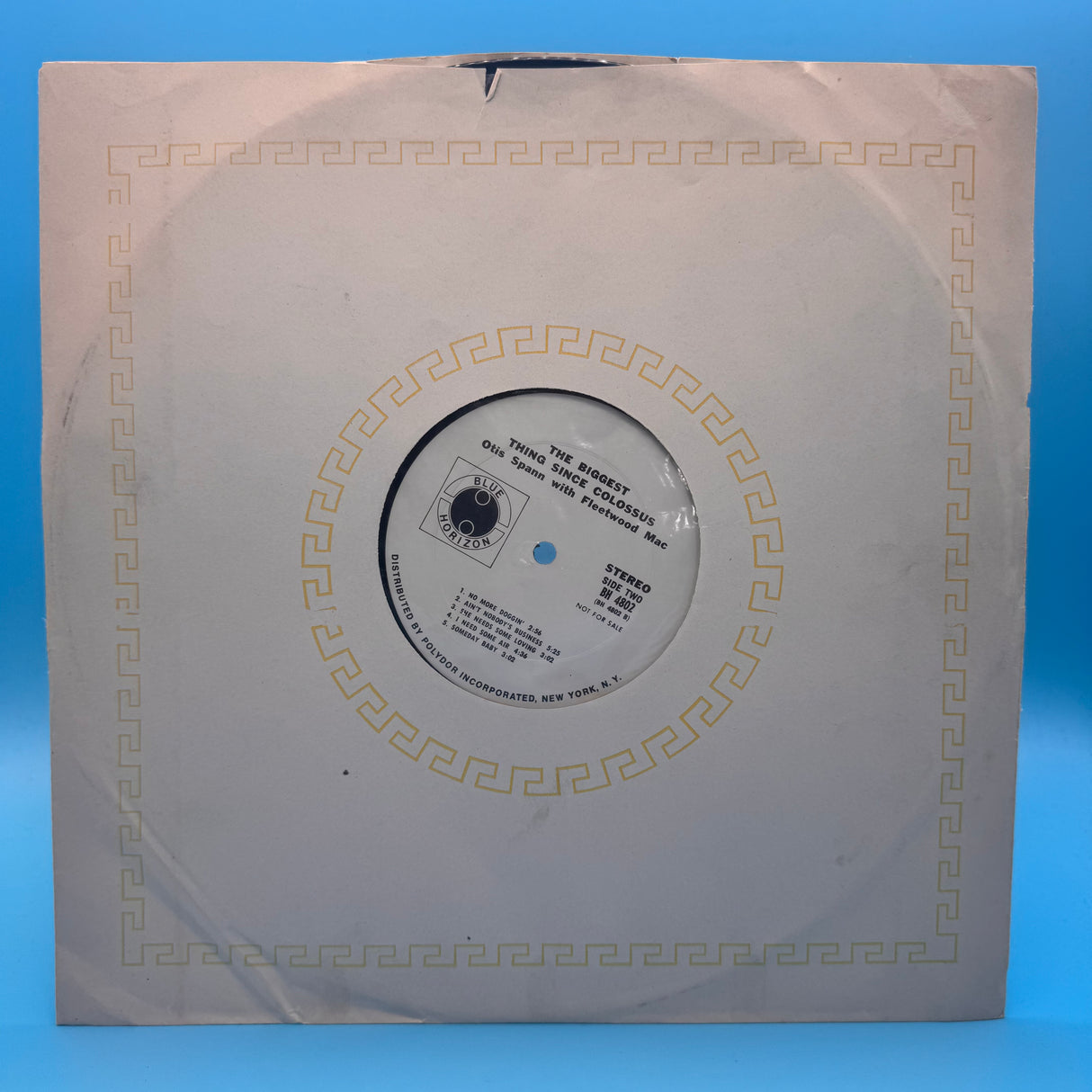 Otis Span with Fleetwood Mac - The Biggest Thing Since Colossus Promo Original Blue Horizon Vinyl
