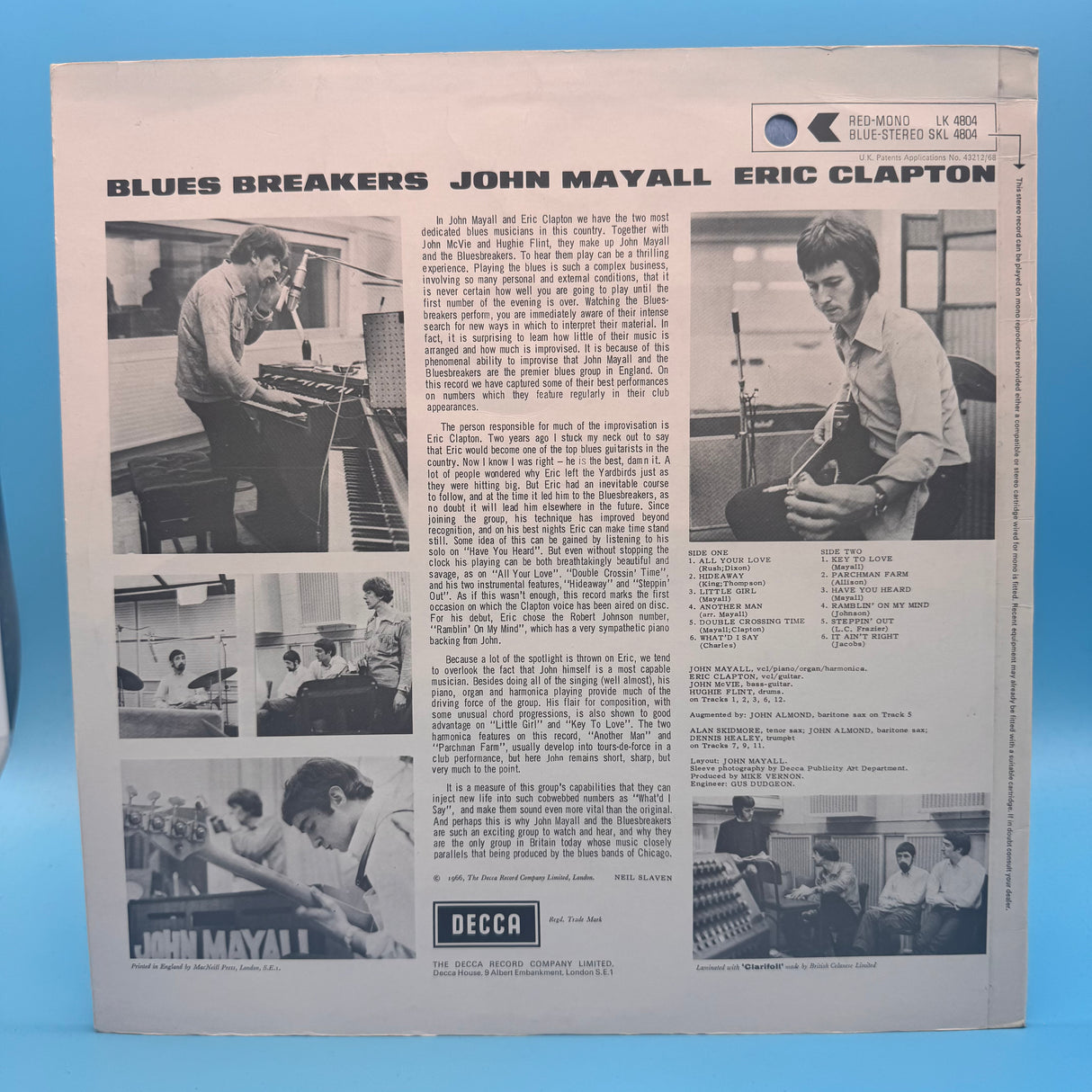 John Mayall with Eric Clapton - Blues Breakers Stereo Vinyl
