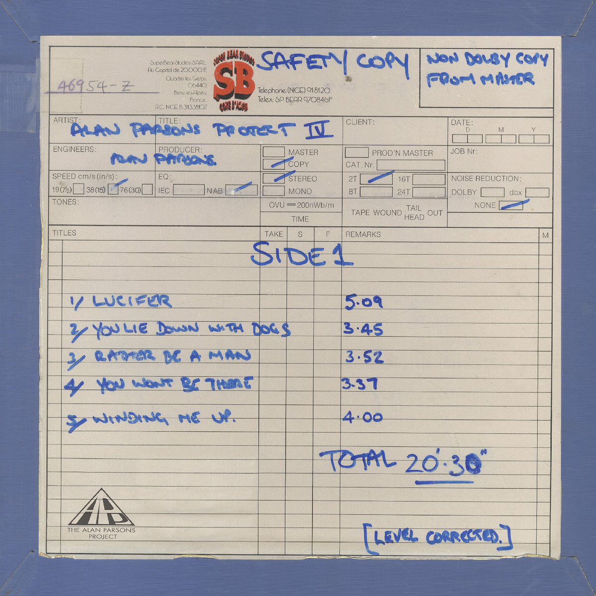 Alan Parsons Project, The - Eve (Work In Progress)