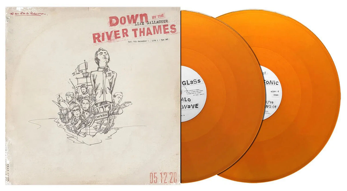 LIAM GALLAGHER - DOWN BY THE RIVER THAMES ORANGE VINYL 2LP - 2LP