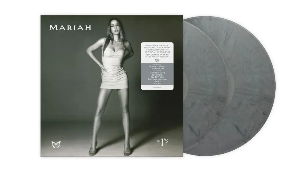 Mariah Carey - #1's Metallic Silver & Black Swirl Vinyl
