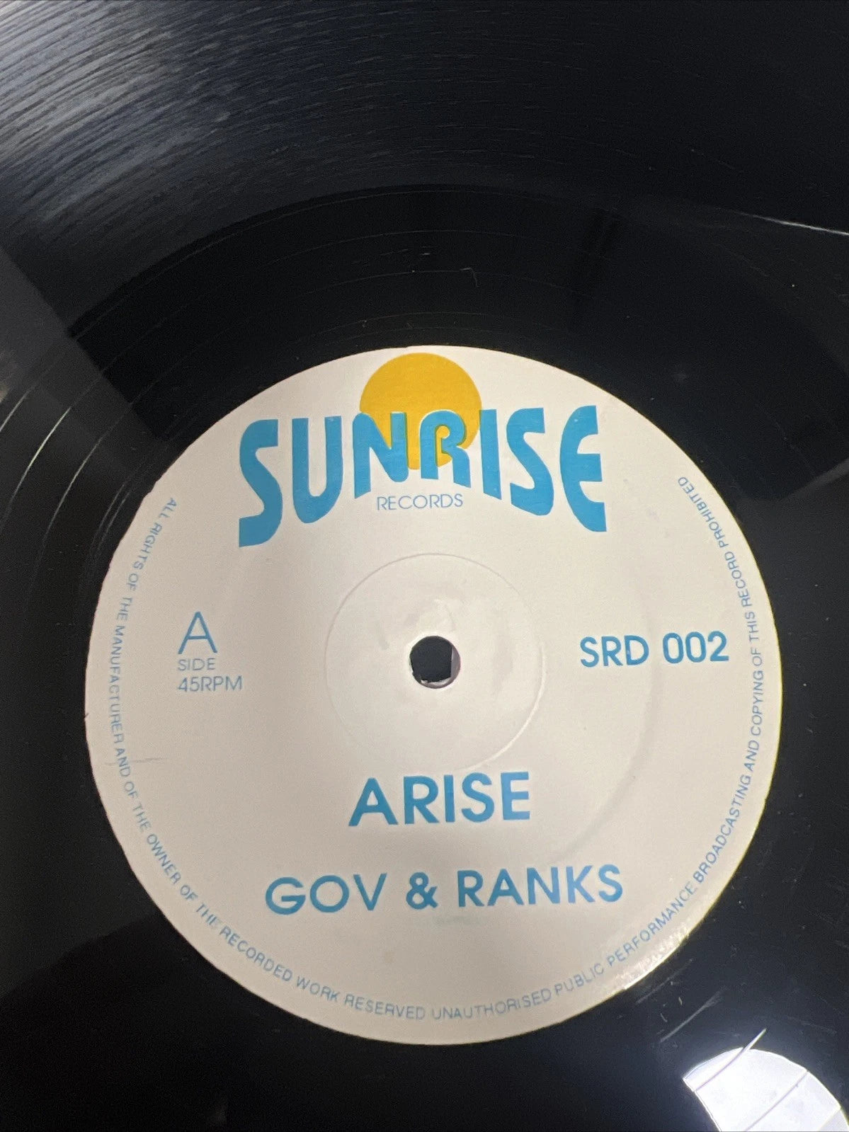 Gov & Ranks Arise/School Tone Vinyl Record Sunrise Records SRD002