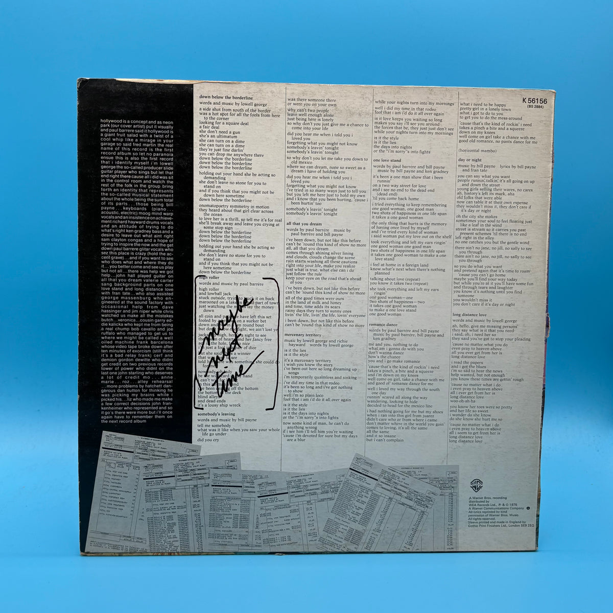 Little Feat - The Last Record Album Vinyl