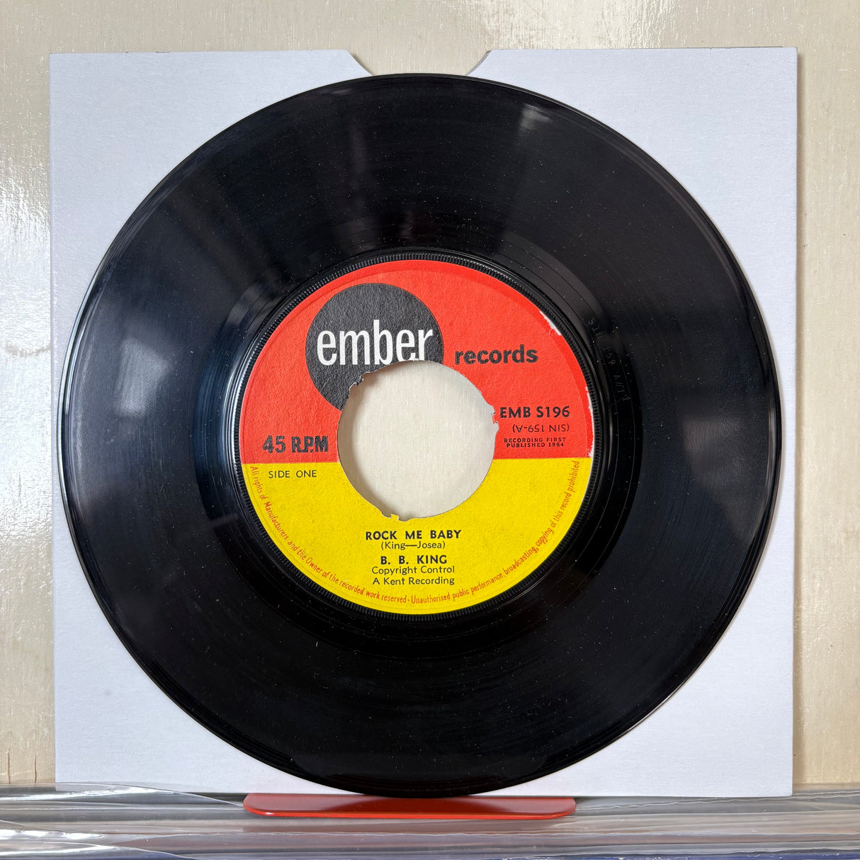 BB King - Rock Me Baby UK Ember Vinyl Single