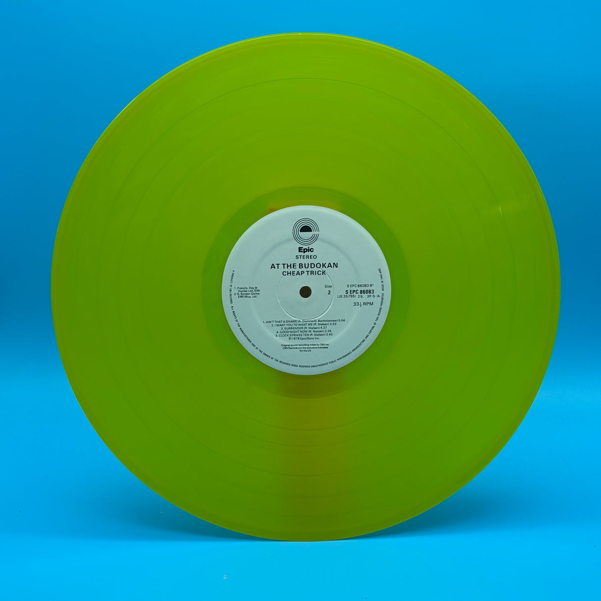 Cheap Trick At The Budokah Yellow Vinyl