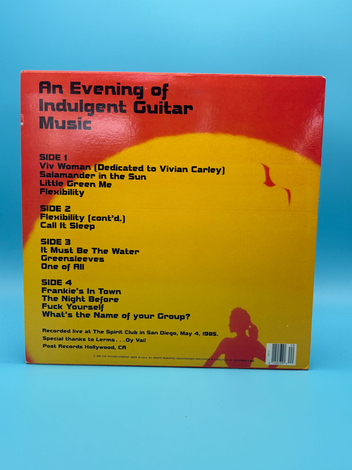 Stevie Vai - An Evening Of Ingulgent Guitar Music Vinyl