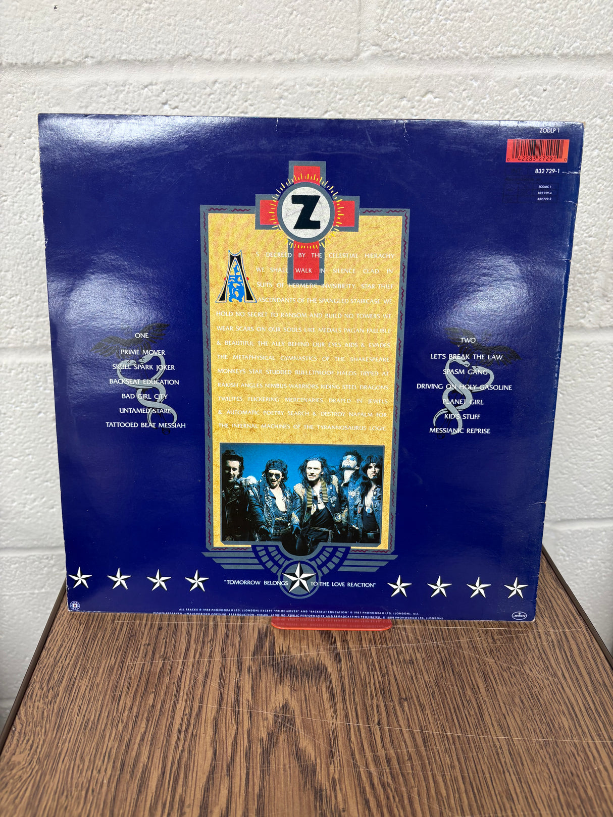 Zodiac Mindwarp and the Love Reaction - Tattooed Beat Messiah - VINYL