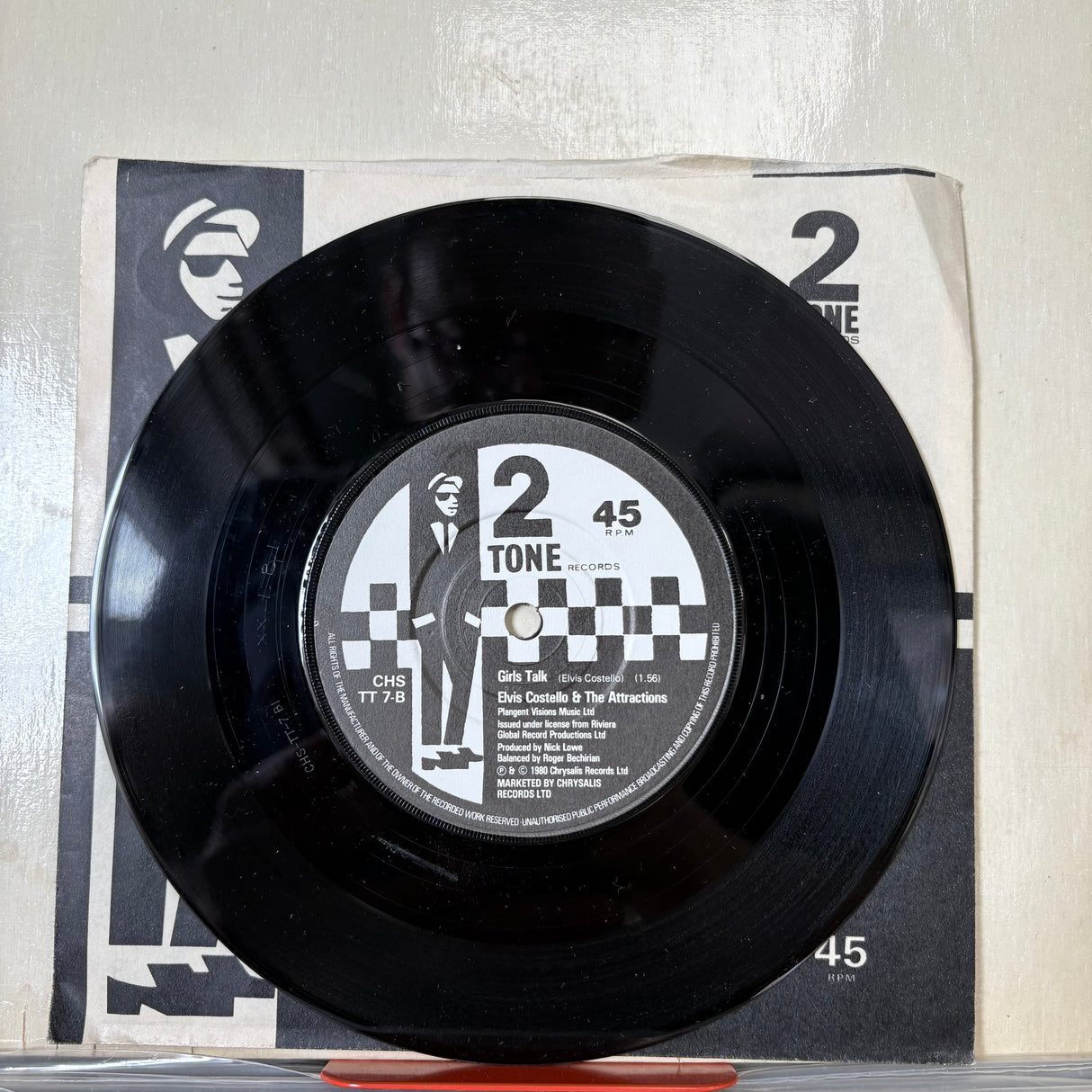 Elvis Costello and The Attracftions - I Cant Stand Up For Falling Down 2Tone Vinyl Single