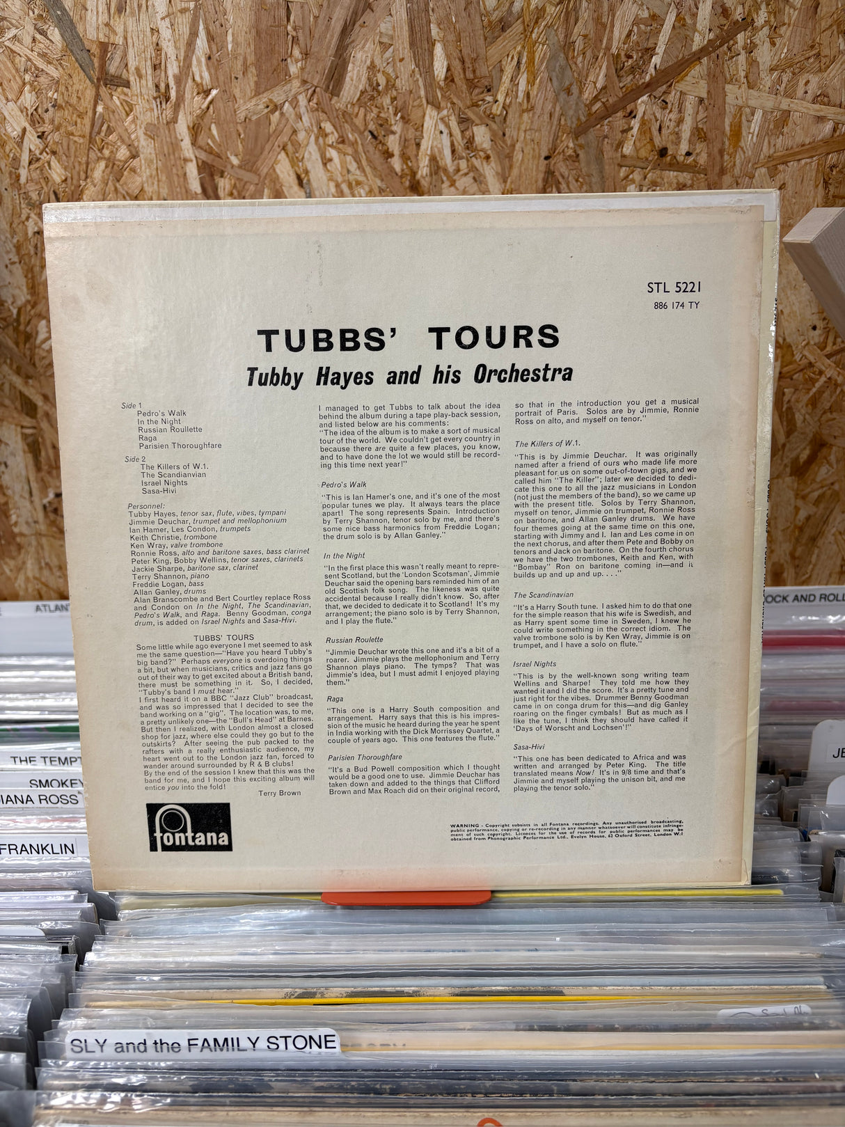 Tubby Hayes - Tubby Tours - Original Stereo -  VINYL