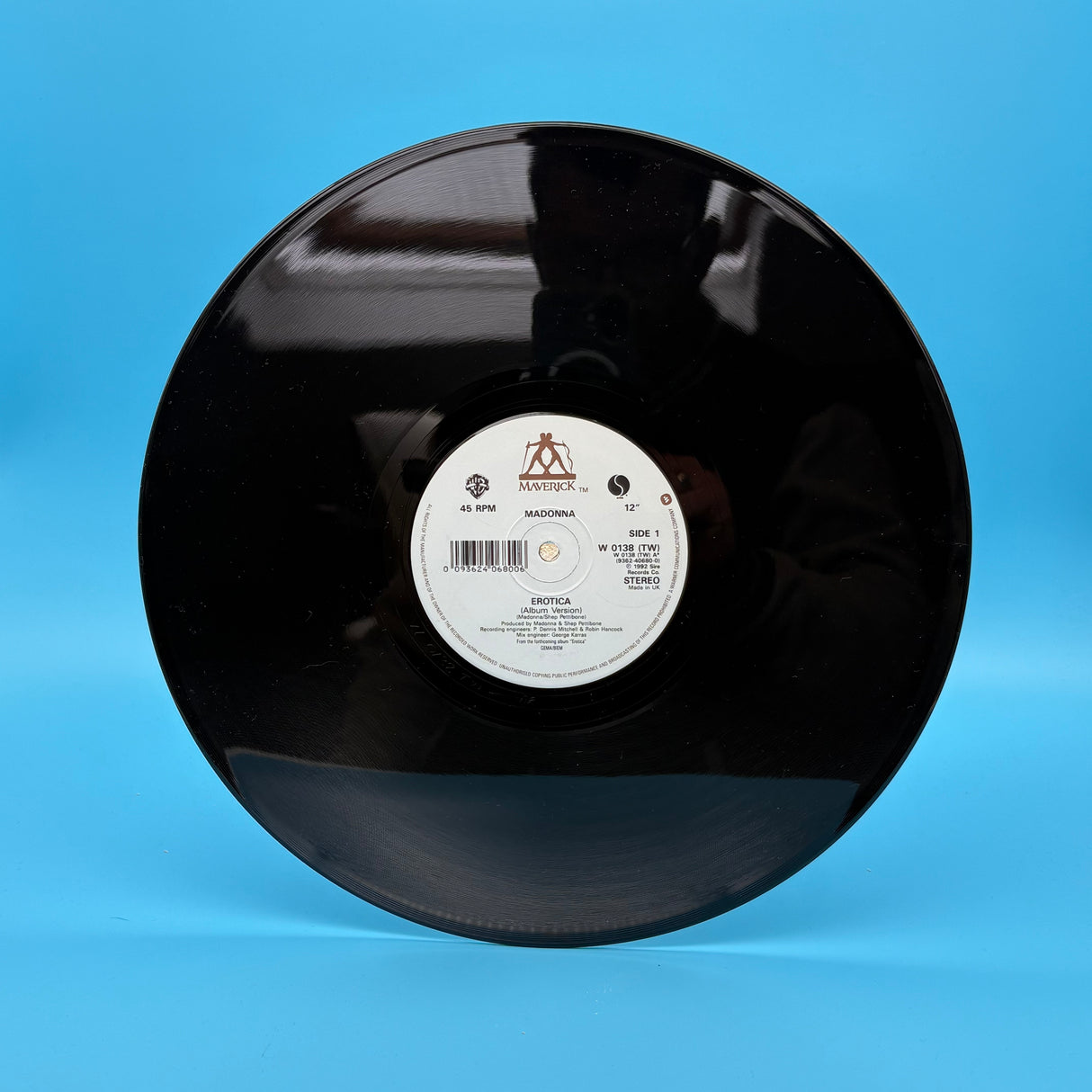 Madonna - Erotica 12 Inch Single With Poster Vinyl