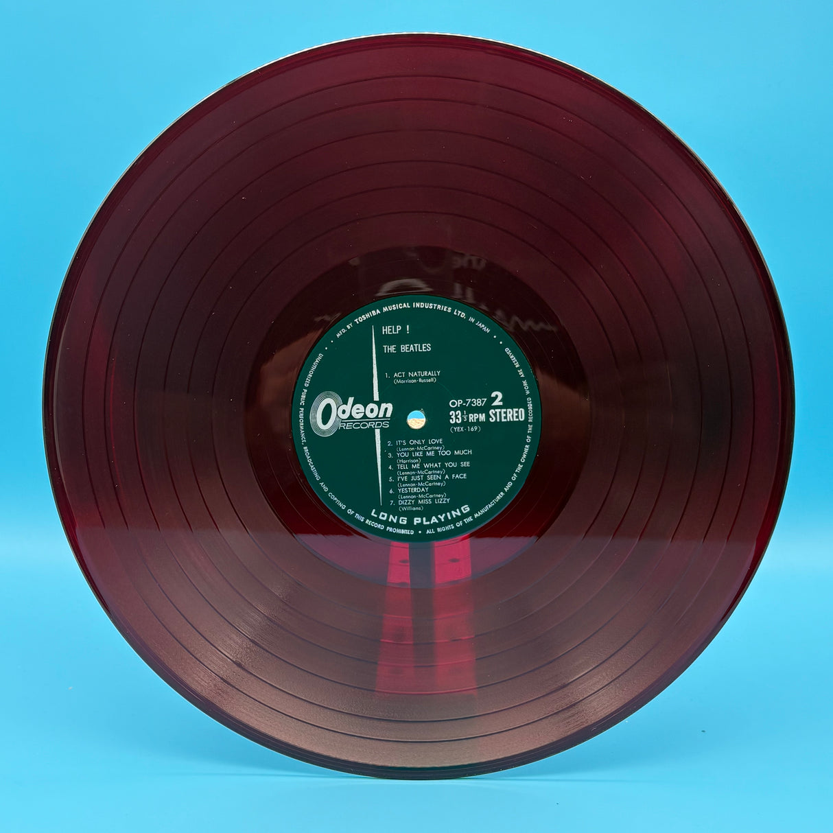 The Beatles - Help! Japanese Press Translucant Red Vinyl