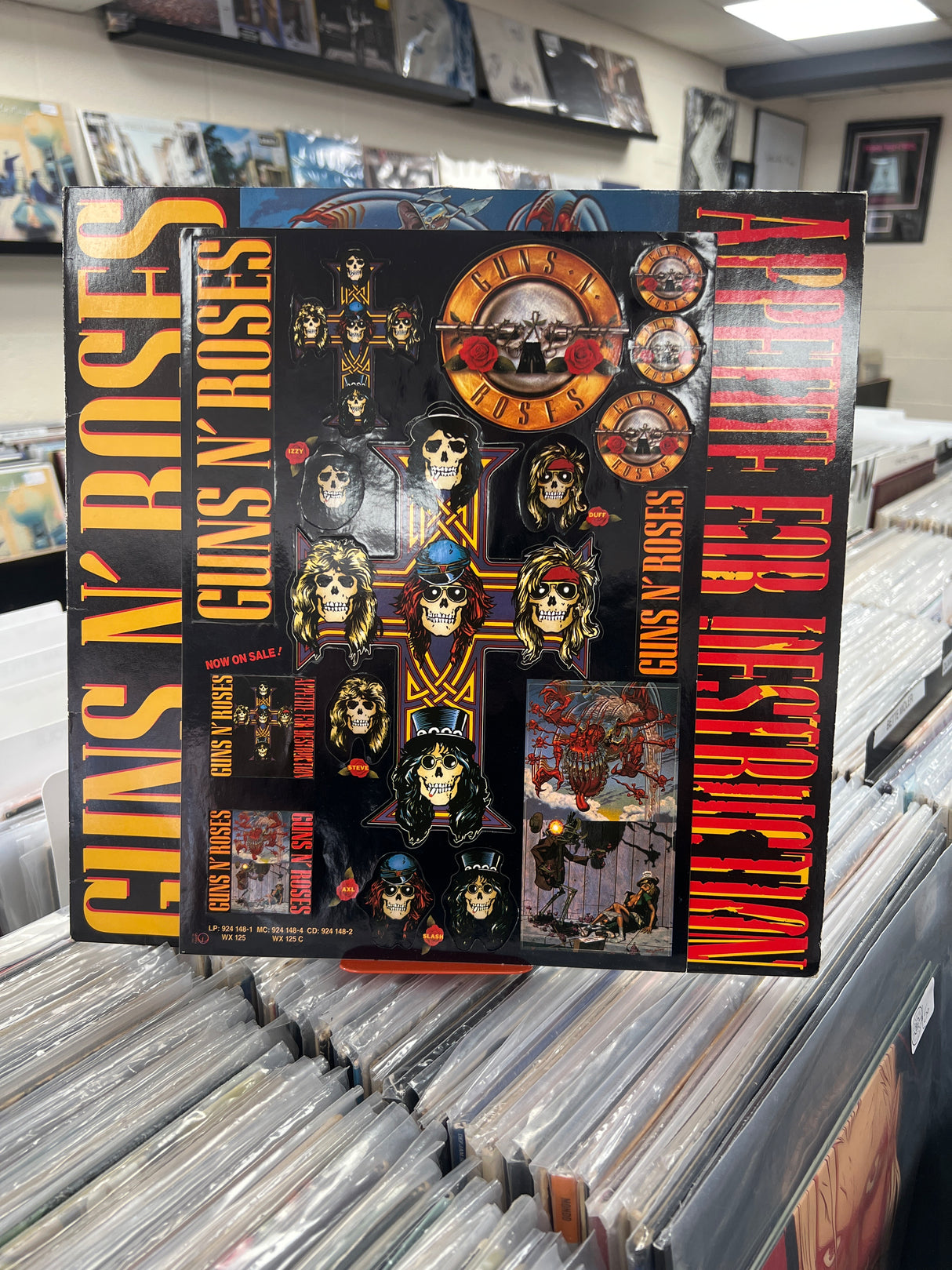 Guns N Roses - Appetite For Destruction - Banned Sleeve - Full Sticker Set - VINYL