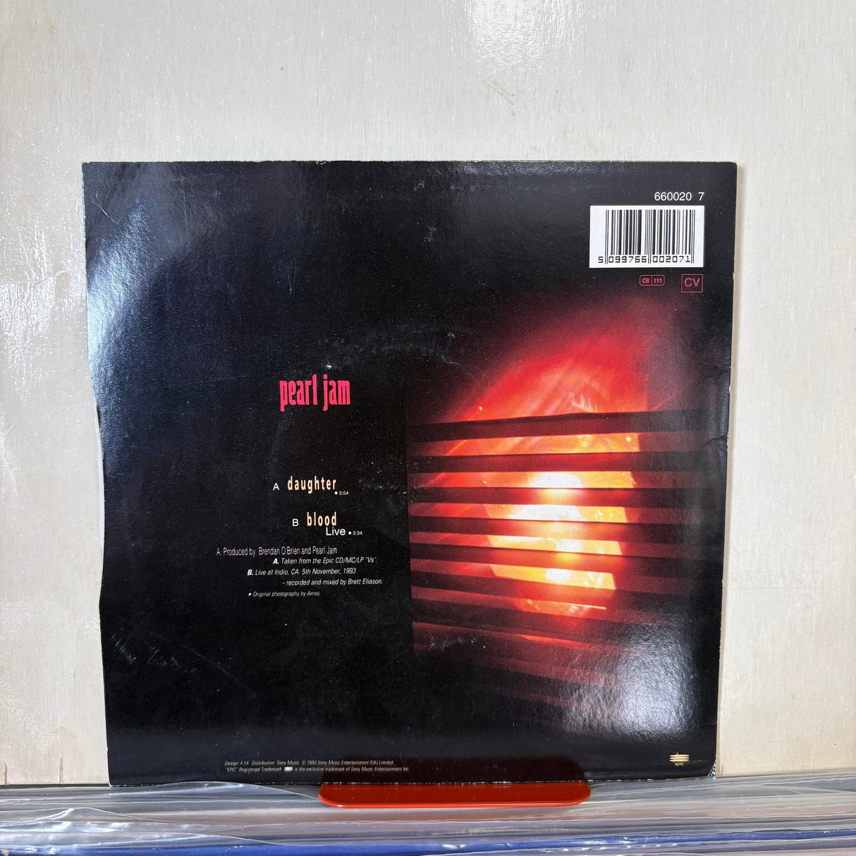 Pearl Jam - Daughter Red Vinyl Single