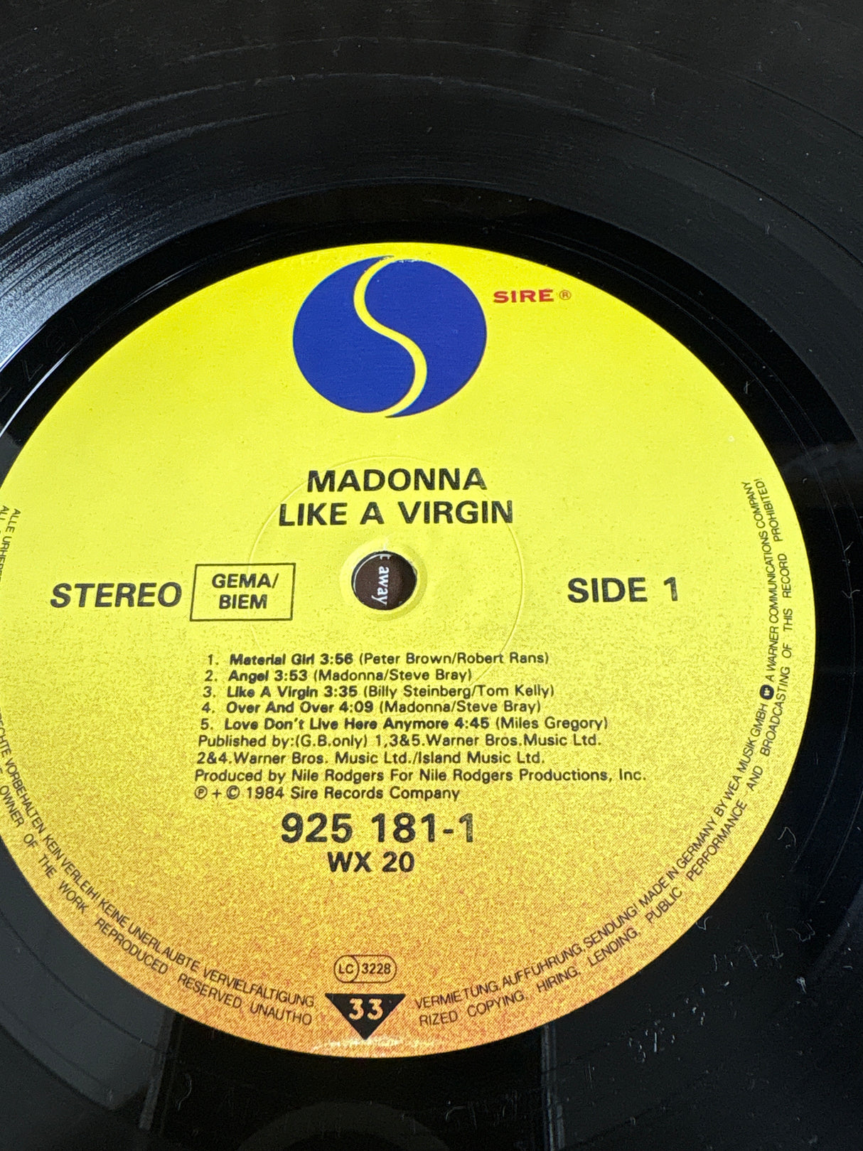 Madonna - Like A Virgin - VINYL