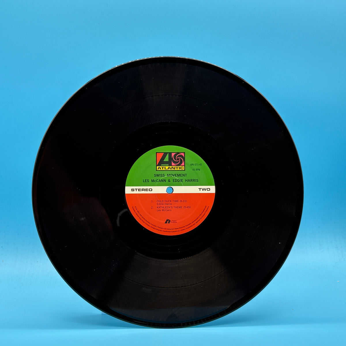 Les McCann & Eddie Harris - Swiss Movement  Numbered Audiophile Pressing Vinyl