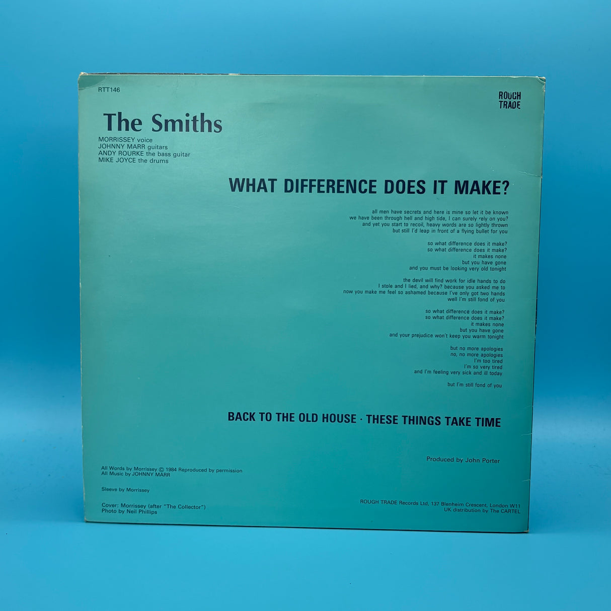 The Smiths - What difference Does It Make Morrissey Sleeve 12" Single Vinyl