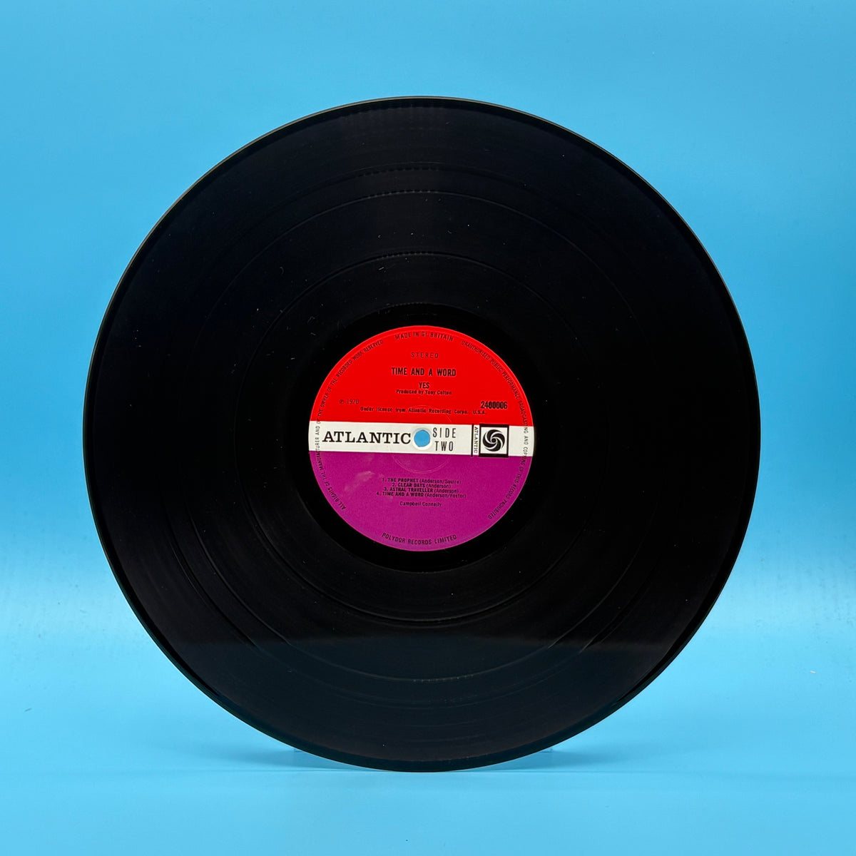 Yes - Time and a Word Original Plum Atlantic Vinyl