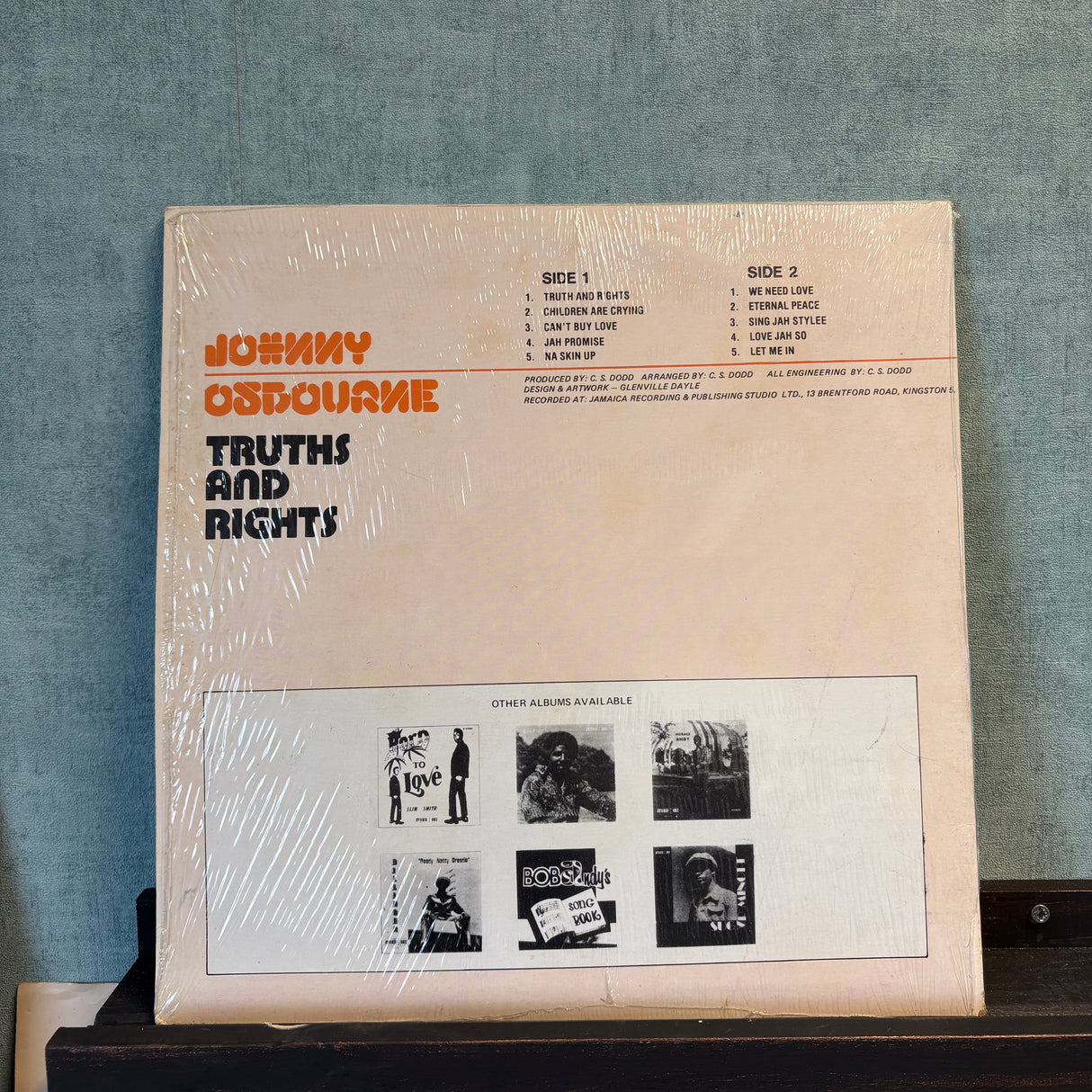 Johnny Osbourne - Truths And Rights - USA Press - VINYL