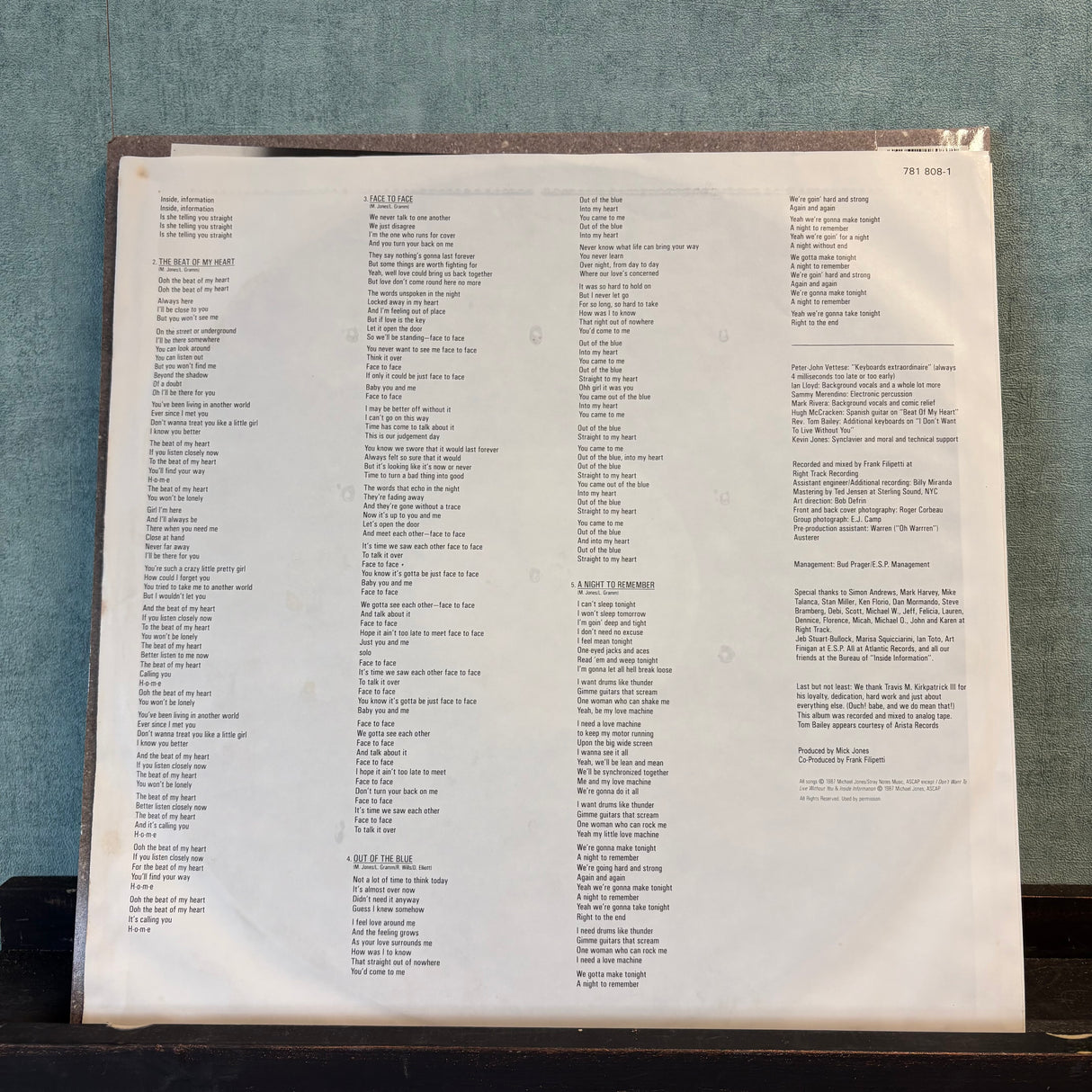 Foreigner - Inside Information - VINYL