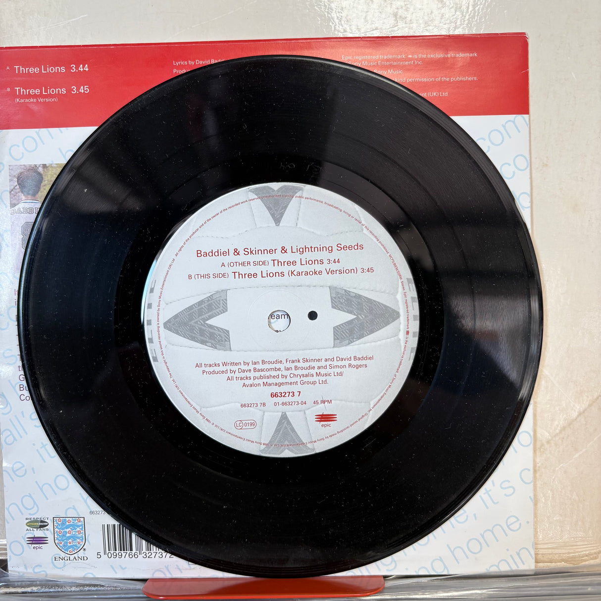 Baddiel, Skinner & The Lightening Seeds - Three Lions Original Vinyl