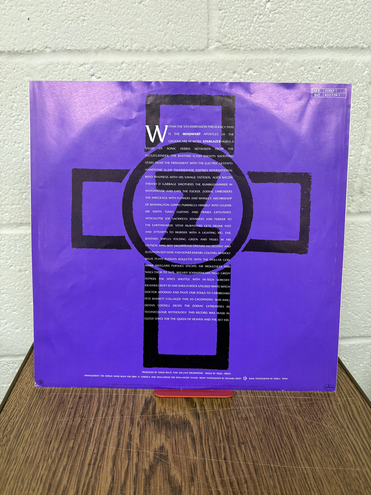 Zodiac Mindwarp and the Love Reaction - Tattooed Beat Messiah - VINYL