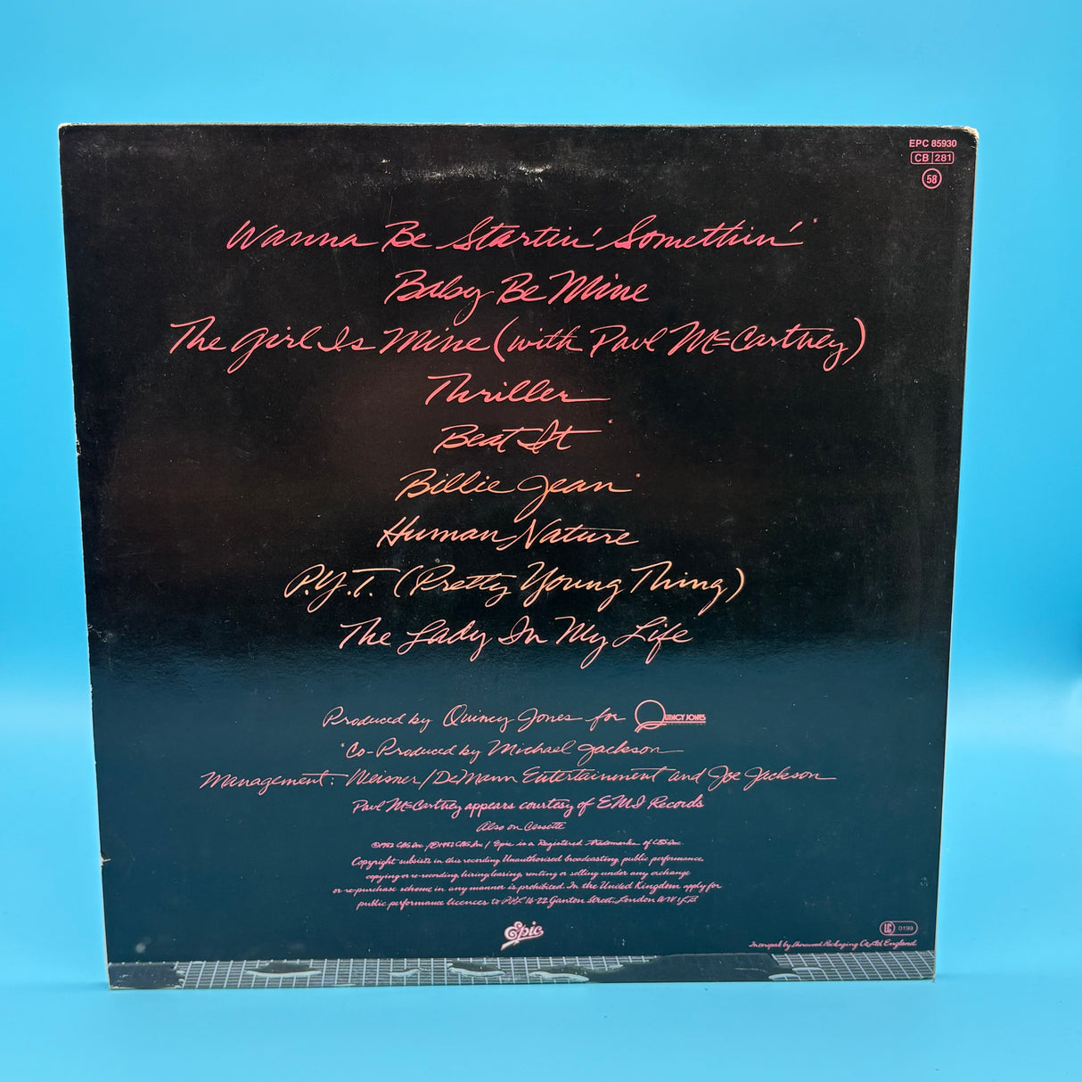 Michael Jackson - Thriller Epic Records Vinyl