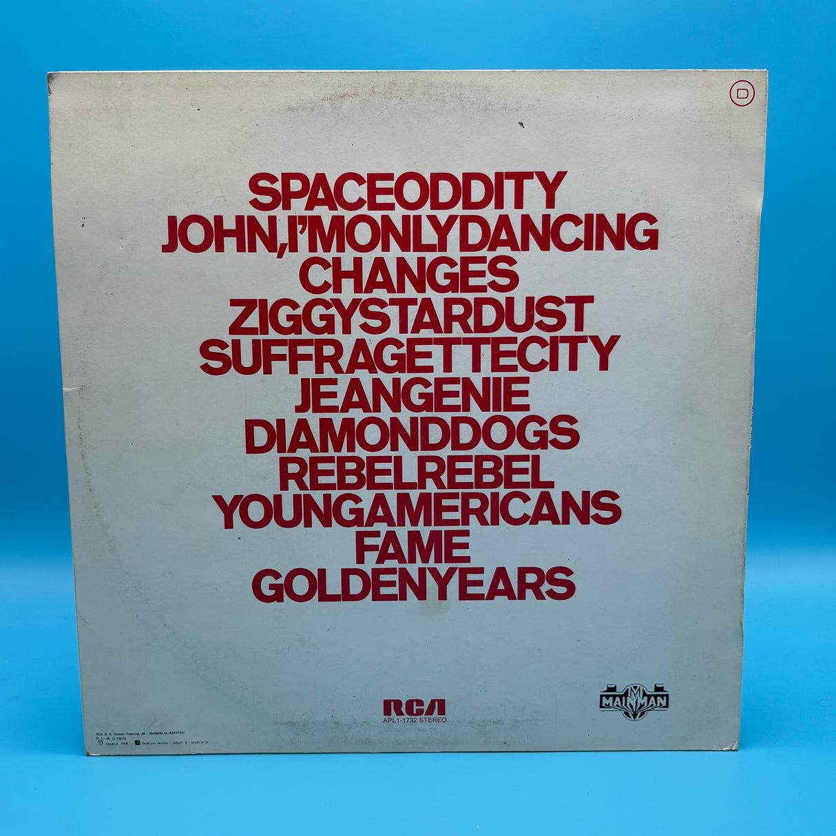 David Bowie - ChangesOneBowie Spainish Pressing Vinyl
