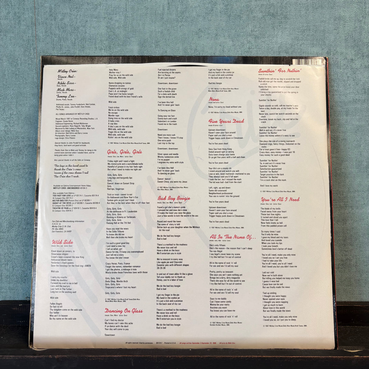 Motley Crue - Girls Girls Girls - VINYL