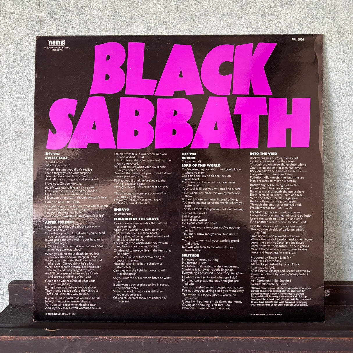 Black Sabbath - Master Of Reality - NEMS -VINYL