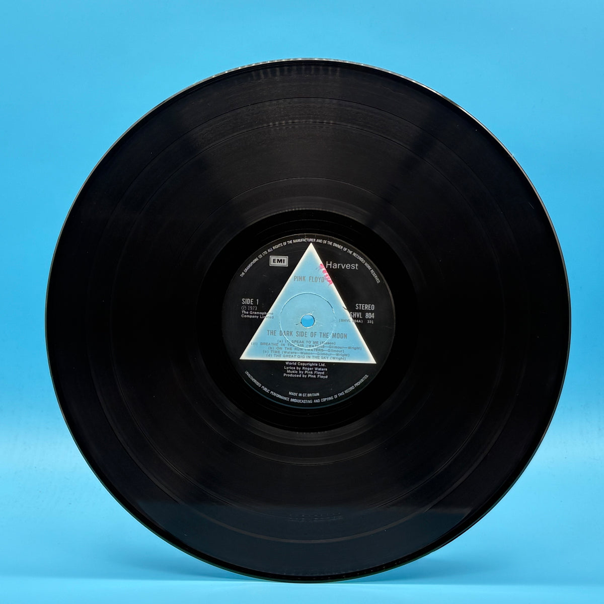 Pink Floyd - The Dark Side Of The Moon Solid Blue Triangle Vinyl