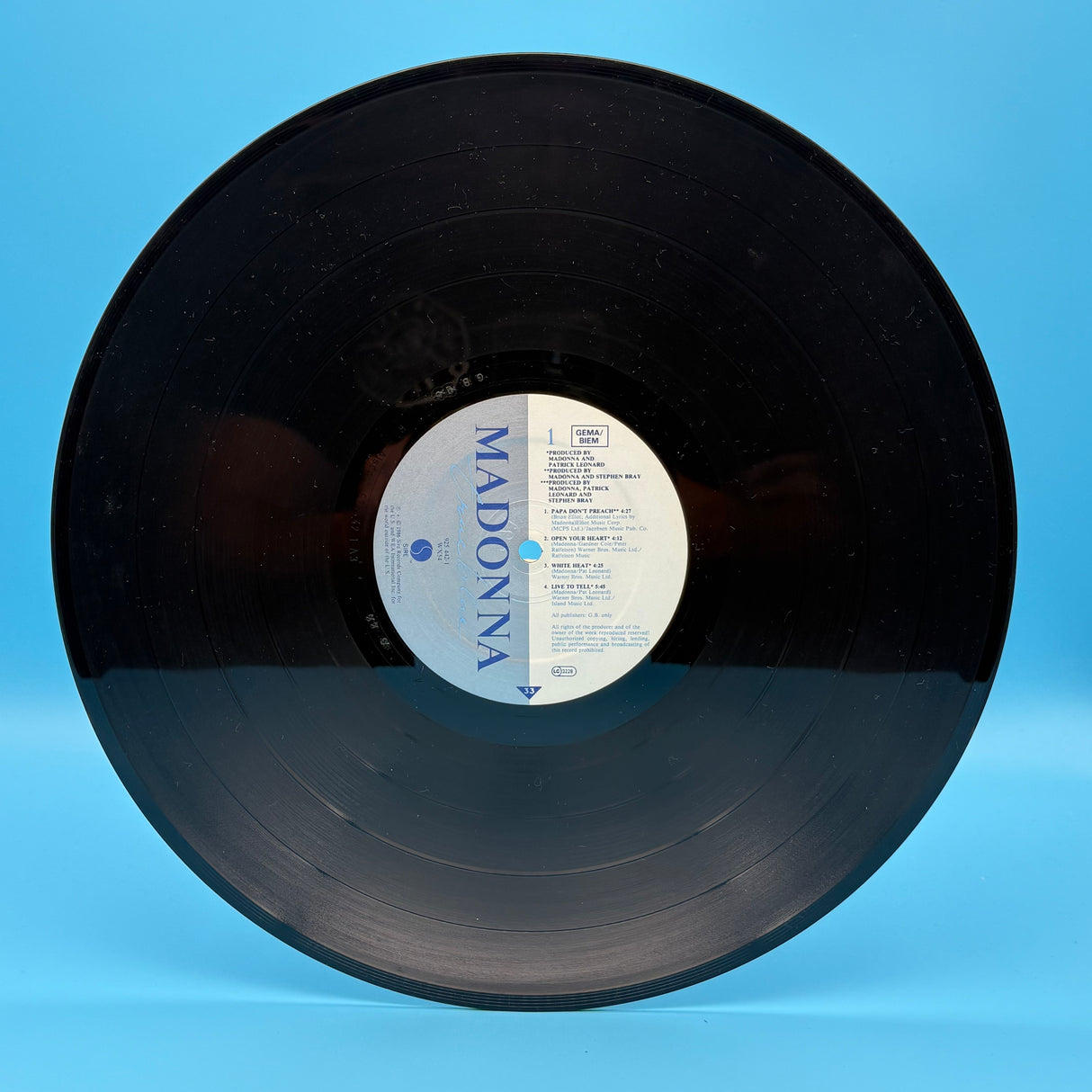 Madonna - True Blue Original Sire Vinyl