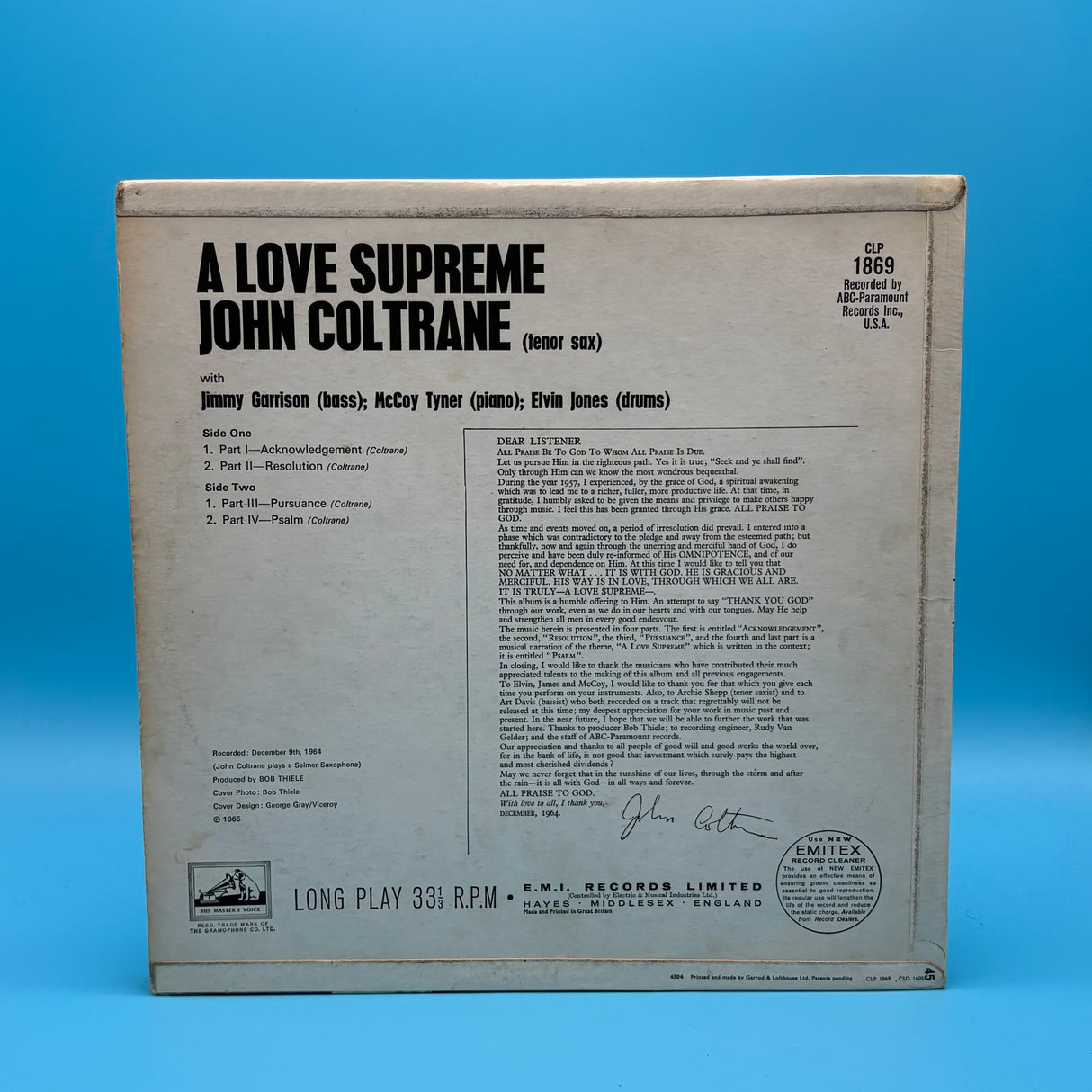 John Coltrane - A Love Supreme UK Original Vinyl