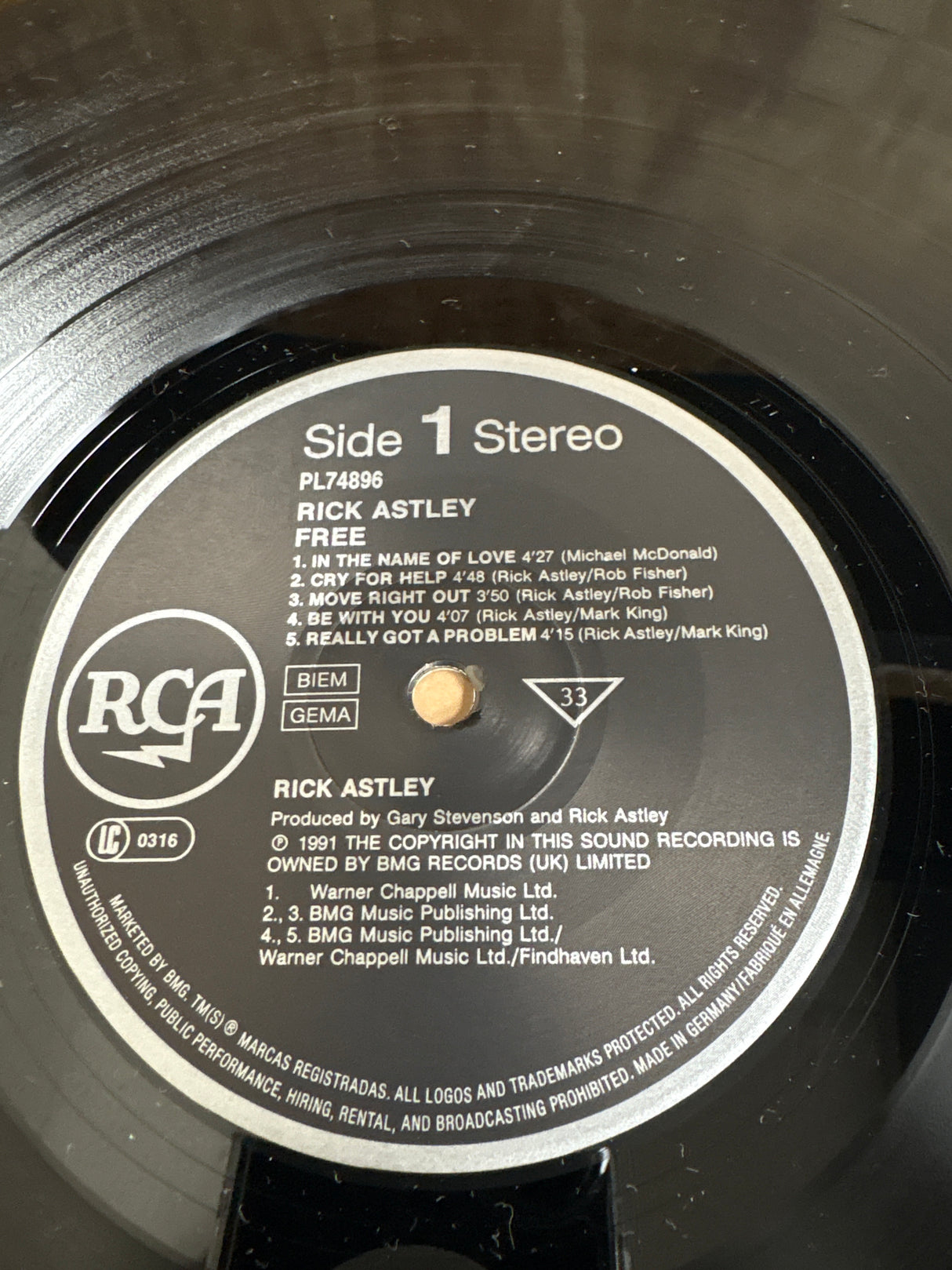 Rick Astley - Free - VINYL