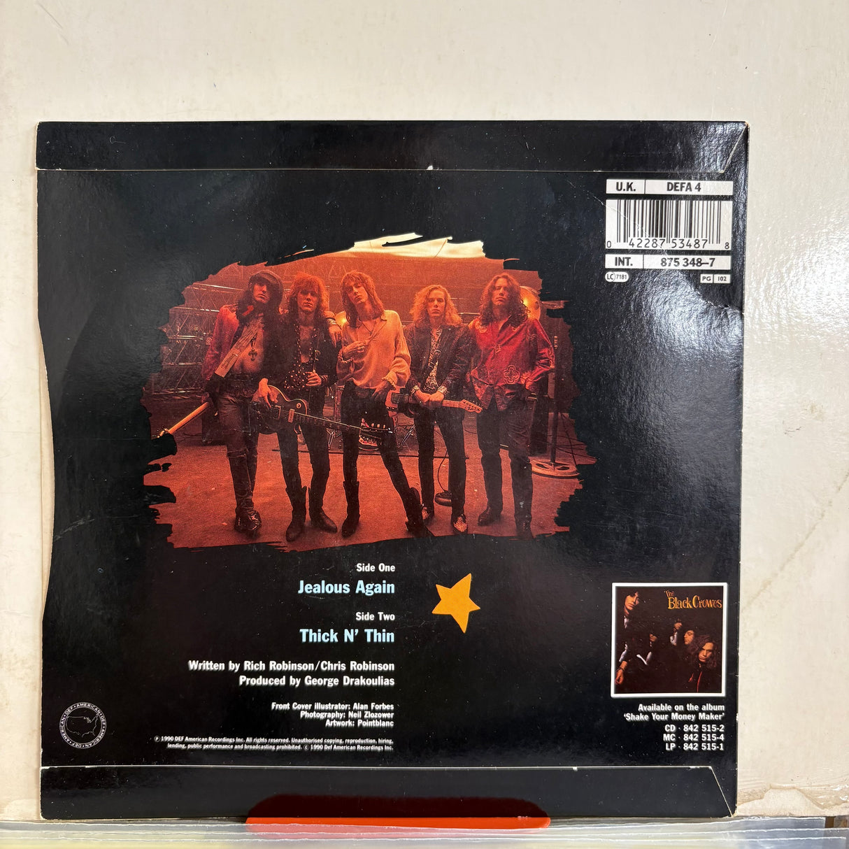 The Black Crowes - Jealous Again Vinyl