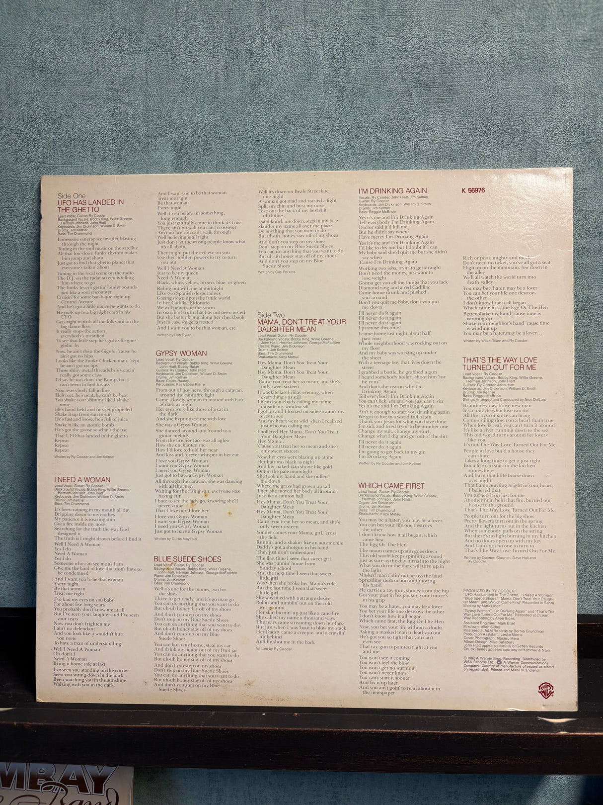 Ry Cooder - The Slide Area - VINYL