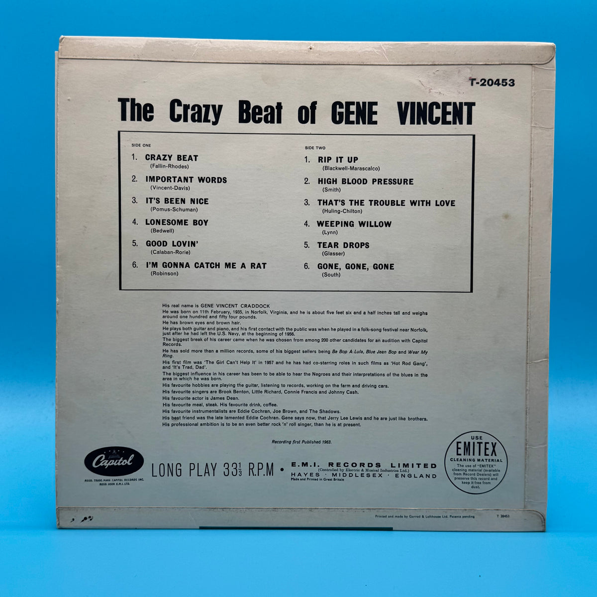 The Crazy Beat Of Gene Vincent - Vinyl